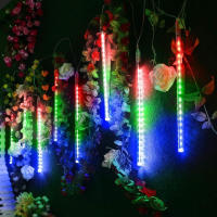 Luces De Lluvia De Meteoros LED Impermeables Para Decoración De Jardín Navidad Y Fiesta 50CM 30CM Luz De Hidraulico De Navidad - details 6