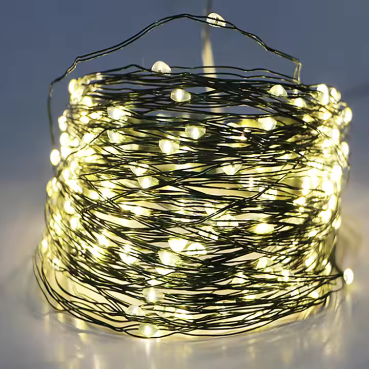 Cadena De Luces LED Verde Con Alambre De Cobre Para Navidad Y Fiestas En Jardín Terraza Camping Matrimonio USB Batería - 1