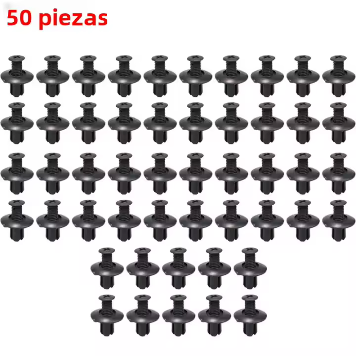 Clavos De Plástico Para Puerta 8mm Agujero Universal Negro Auto Retenci\u00f3n De Clip De Presi\u00f3n Accesorios De Automoci\u00f3n - 1