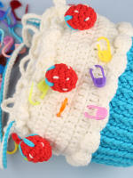 Kit De Agujas De Tejer IMZAY Con Mango De Goma Y Herramientas De Costura Incluye Agujas De Plástico Cuchillo De Acero Inoxidable Y Gancho De Crochet Colores Variados - details 5