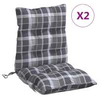 vidaXL Cojines de silla de respaldo bajo 2 uds Color Gris,  Crema,  Beige y mas Cojín Decorativo de Asiento Cojines de muebles de salon - details 6