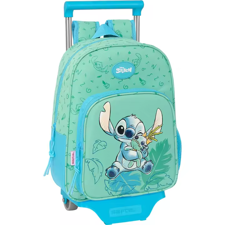 Safta - Mochila 705 Stitch Aloha con Carro Incluido Diseño Exclusivo - Mochila + Carro 705 Stitch Aloha Diseño Ergonómico - 1