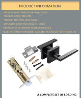 Cerradura De Puerta Para Baño Y Dormitorio Con Manija De Tres Bisagras Seguridad Universal Para Puertas De Madera Espesor 35-50mm Acero De Zinc Electroplacado - details 2