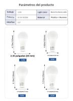 4PCS Lámpara LED Sensor De Movimiento Radar 20W 18W 15W 12W E27 Para Trabajar De Noche En Sala De Estar Pasillo De Escaleras - details 1