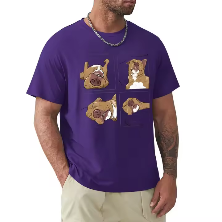 Camiseta De Algodón Funny Pitbull Para Hombre Y Mujer Estilo Vintage Cómoda Y Ligera Con Estampado Gráfico Para Regalo De Cumpleaños - 1