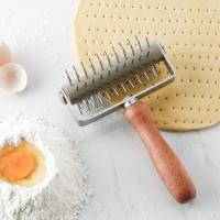 Perforadora de masa herramienta Pizza Rolling Pin madera Francia galleta francés Rolling Pin - details 2