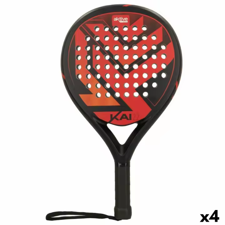 Raqueta de squash Aktive Negro/Rojo (4 Unidades) - 1