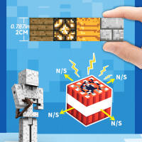 Bloques De Construcción Magnéticos Con Mini Figuras Y Animales Para Niños Y Niñas Tema MC Juguetes Educativos STEM Regalos Para Niños Y Niñas - details 1
