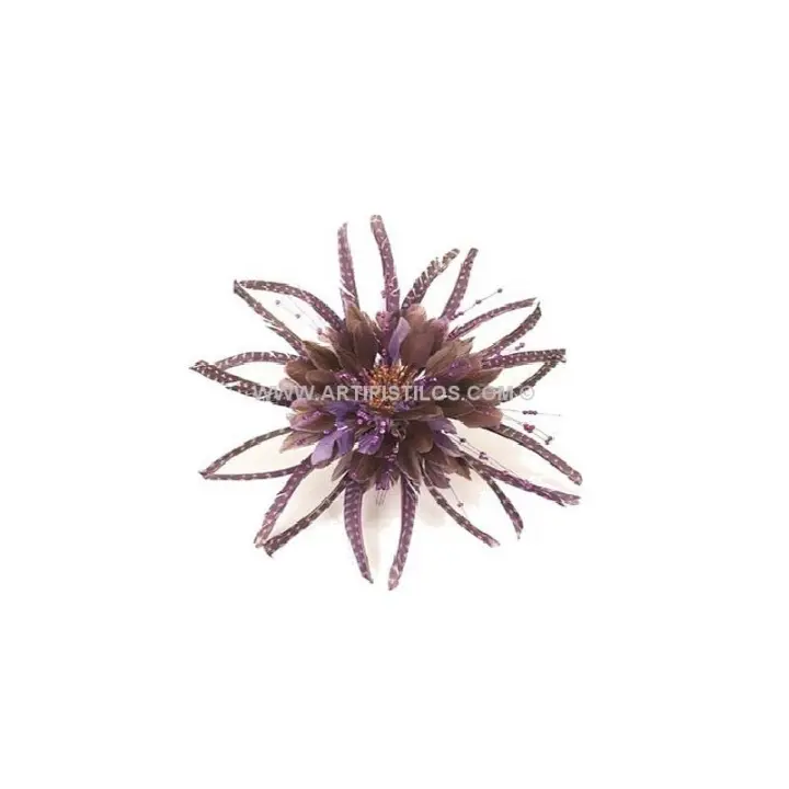 FLOR DE PLUMAS 24 CMS - Variedad de Colores Elegantes para Decoración de Interiores - 1