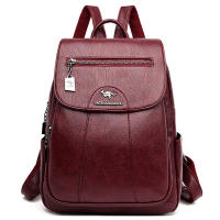Mochila De Cuero Suave Para Mujer En 5 Colores Bolsos De Hombro Vintage Casual Viaje Mochila De Escuela Bolsa Para Damas - details 22