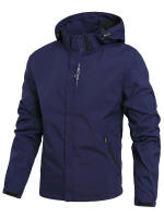 Chaqueta Impermeable Para Hombres Ligera Con Capucha Para Senderismo Y Escalada Resistente Al Viento Ropa Exterior De Otoño - details 3