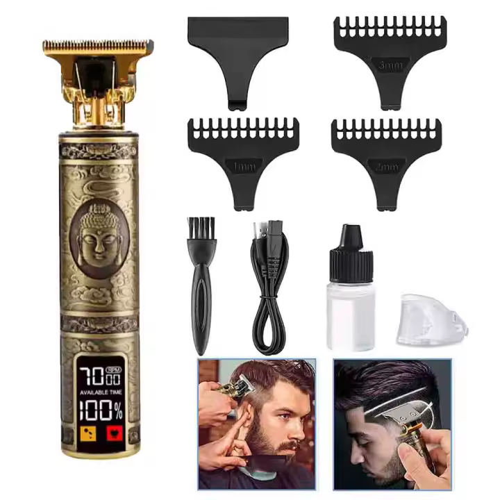Surker Máquina de Cortar Pelo Profesional Inalámbrica Hombre Recargable con Hoja T | Resistente Al Agua y Silenciosa - 1