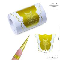 100pcs Formas De Uñas Artísticas Para Gel UV Extensión De Acrílico Estampado Francés Herramienta De Manicura Stencil Adhesivo Creativo Y Conveniente Para Uso Profesional O Doméstico - details 36