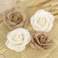 2/3/5pcs Flores De Jute Hessian Vintage Rustic Para Decoración De Boda Navidad Eventos Y Fiestas Accesorios De Manualidades DIY - details 7
