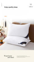 Almohada Suave De Algodón Blanca 1PC Rebound Para Dormitorio Cómoda Para Descansar Y Sueño Filling De Poliéster 100% - details 0