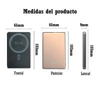 Banco de energía magnético ultrafino,Batería Externa 6000 mAh, Batería Inalámbrica, Carcasa de aleación de aluminio，Power Bank PD Carga inalámbrica rápida de 15 W, USB-C de 20 W. Compatible con iPhone 15,14,13,12,11X, Android, - details 2