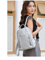 Mochila para mujer, nuevo estilo, ligera, de gran capacidad, sencilla, de PU, mochila versátil y de moda para mujer. - details 7