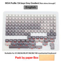 Nuevo Set De Keycaps MOA Gradient Grey PBT 134 Teclas Para Teclados Con Switches Cherry Gateron MX 5-lados Sublimación - details 15