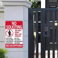 1pc Signo De Puerta 'No Solicitar, No Excusas, No Excepciones' Para Casa Oficina Granja 12x8 Pulgadas Metal Estilo Americano - details 3
