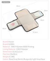 Mantel De Cambio Para Bebé Portátil Multifuncional 2 En 1 Impermeable Con Bolsa De Almacenamiento Recién Nacido Infante - details 9