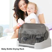Estante para secar biberones - Almacenamiento y secador de biberones con bandeja de Goteo extraible-Protección Contra Polvo y suciedad-Para Niños Pequeños - details 1