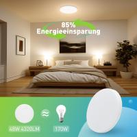 Luz De Techo LED Redonda Para Dormitorio Iluminación Neutra Cálida Y Fría 48W 36W 24W 18W Luz De Habitación Self-contained Sin Smart Device Certificada CCC Y Ce - details 3