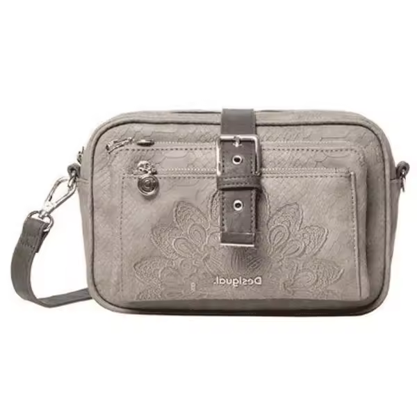 Bolso de Mujer Desigual Bandolera Aquiles Oban Gris Pequeño 24x17x5 cm - 1