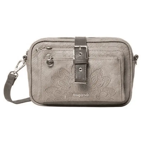 Bolso de Mujer Desigual Bandolera Aquiles Oban Gris Pequeño 24x17x5 cm - 1