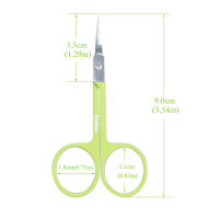 Tijeras De Maquillaje Brainbow De Acero Inoxidable Para Cejas Pestañas Y Vello Facial Punta Curva Y Aguda Tamaño Compacto Para Uso Doméstico - details 6