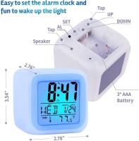 Reloj Digital para Niños 7 Colores Luz Nocturna - details 1