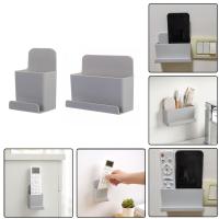 Soporte De Teléfono Adhesivo Organizador De Control Remoto Para TV Y Aire Acondicionado Ecológico Plástico Montado En La Pared - details 0