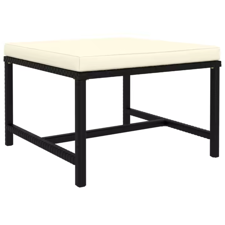 Reposapies Seccional con asiento de fregado sintético Negro - 1