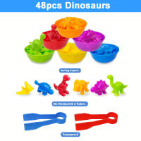 Juguete Montessori De Identificación De Animales Y Cuentas Color Sorting Dinosaurio Para Niños Regalo Desarrolla Habilidades De Color Y Conteo - details 7