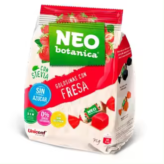 Caramelos de goma Stevia Fresa Neo Botánica 72g- Dulce sin Azúcar y Vegano ¡Tu snack Saludable! - 1
