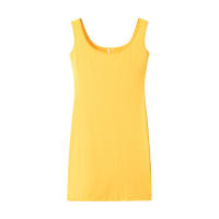 Nuevo Vestido Casual Para Mujer Verano 2024 Color Sólido Con Tirantes A-Line De Rodilla Polyester Sin Estirar Estilo Clásico - details 13