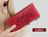 Cartera De Mujer HUMERPAUL De Cuero Genuino Con Bloqueo RFID Gran Capacidad Monedero Y Bolsillo Para Teléfono Móvil - details 0
