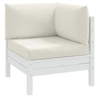 vidaXL Cojines para sofá de palets 3 uds tela melange en color Beige/Gris claro/Antracita y más | acolchados duraderos para sofás de jardín terraza exterior - details 5