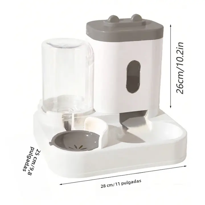 Juego De Alimentos Para Gatos Y Perros Con Cuenco De Agua De Orejas De Conejo Soporte Vertical Para Mascotas Suministros De Mascotas - 1