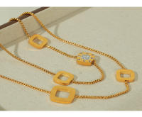 Encanto Collares de cadena de suéter largo para mujer y niña, joyería romántica para el Día de San Valentín, colgantes de corazones de amor huecos - details 5