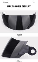 Visera Para Casco De Motocicleta UCHOOSE Lente Especial Negro Espejo Transparente Y Plateado Material Polyester Y Nylon - details 4