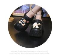 Sandalias De Tobillera Gruesas Para Mujer Verano 2025 Clogs Con Plataforma Y Tacón De 7cm Para Playa Y Jardín EVA Cómodas Y Antideslizantes Tallas 34-41 Colores Negro Blanco Kanki - details 11