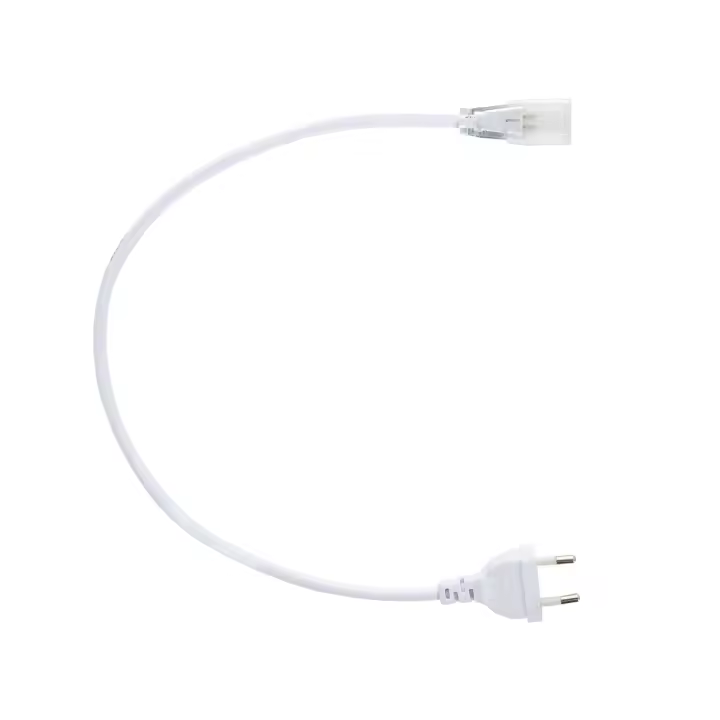 Ledkia Cable de Corriente Tira LED Regulable Autorectificada 220V AC 120 Led/m Monocolor Corte Cada 10cm - Fácil Conexión a la Red Eléctrica - 1