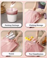 Bolsas De Basura Con Cordón Gruesas De Gran Capacidad Para Cocina Uso Doméstico Desechables Bolsas De Residuos Manuales Rosa - details 2