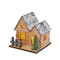 Modelo De Casa De Madera Miniatura Iluminada Para Navidad Decoración De Escritorio Con LED Adorno Festivo Para Niños Regalos De Año Nuevo - details 1