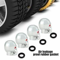 AUTCOAT 4Pcs/set Tapones De Válvula De Neumáticos Estilo Calavera Universal Para Coche Moto Bicicleta Material Plástico + Cobre Antióxido - details 12