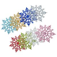 6/12pcs Navidad Copos De Nieve Falsos Adorno De Árbol De Navidad Decoración De Fiesta De Invierno Estilo Pastoral Material Plástico - details 1