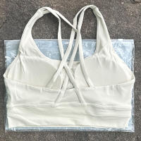 Sujetador De Gimnasia Para Mujer En Color Sólido Con Espalda Cruzada Y Almohadillas De Pecho Material Suave Para Yoga Fitness Y Ejercicio - details 8