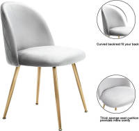 Juego de 4 sillas peludas para comedor, cocina y dormitorio. Modernas, con respaldo alto, para sala de estar - details 5