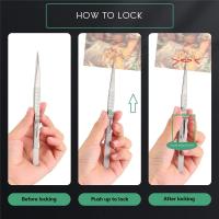 Tijeras De Ajuste Profesionales En Acero Inoxidable Con Hebilla Y Cierre De Deslizamiento Antiestática Para Joyería De Diamante Herramienta De Precisión - details 2
