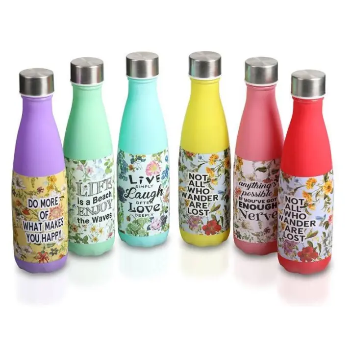 Disok Lote 12 Botellas Cristal Mate Live Laugh Love - Regalos Originales para Fiestas y Eventos Infantiles - 1